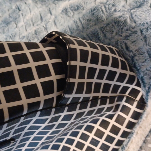 Kate Spade XL Dally Laurel Black & Cream Checked Zippered Travel Overnight Bag - Picture 4 of 14